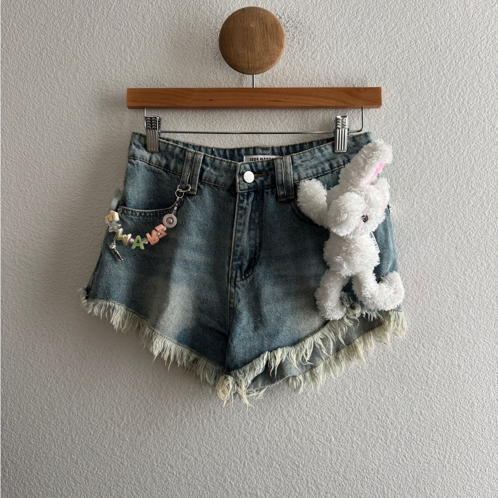 13DE MARZO x SMILEY Bunny Denim Shorts *Small Flaw*